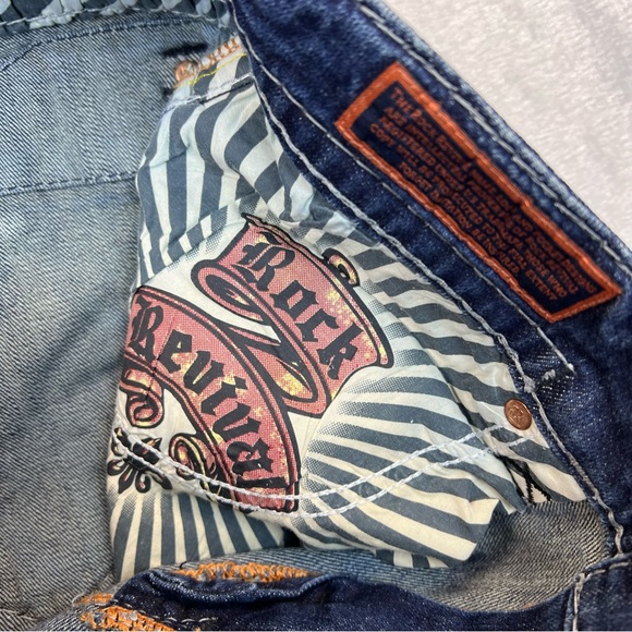 RARE Rock Revival Laster Boot Jeans Size 36 - Picture 7 of 7